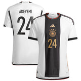 Germany Home Authentic Shirt 2022 with Adeyemi 24 printing - Kit Captain