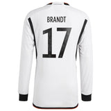 Germany Home Authentic Shirt 2022 - Long Sleeve with Brandt 17 printing - Kit Captain