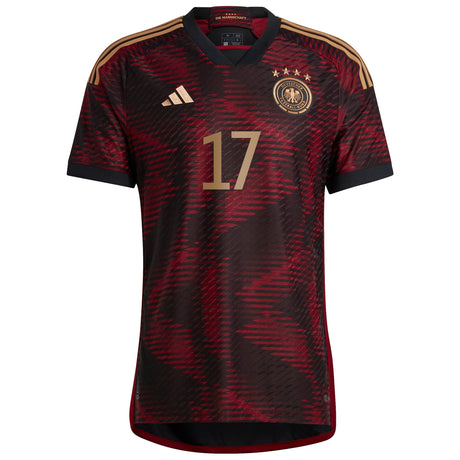 Germany Away Authentic Shirt 2022 with Brandt 17 printing - Kit Captain