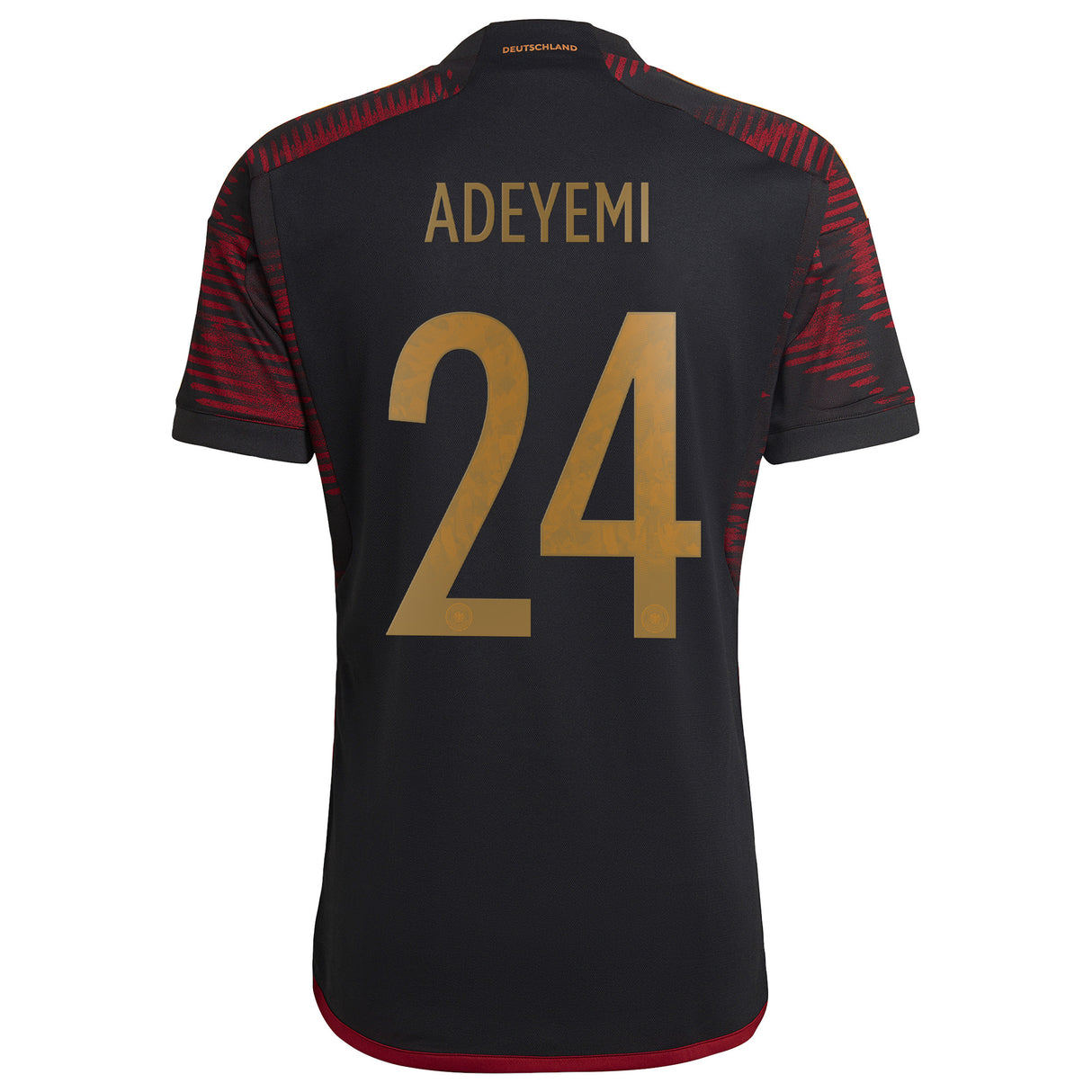 Germany Away Shirt 2022 with Adeyemi 24 printing - Kit Captain