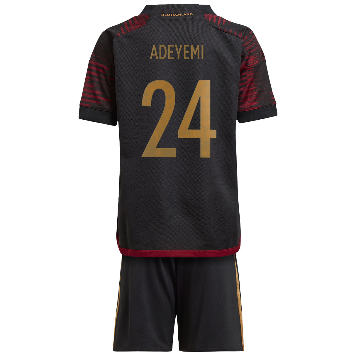 Germany Away Minikit 2022 with Adeyemi 24 printing - Kit Captain