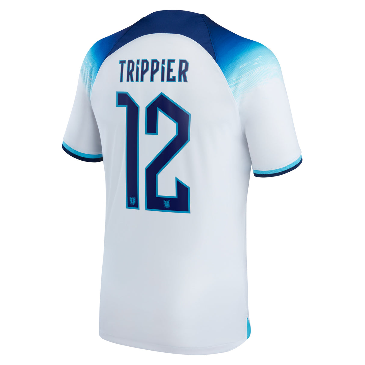 England Home Stadium Shirt 2022 with Trippier 12 printing - Kit Captain