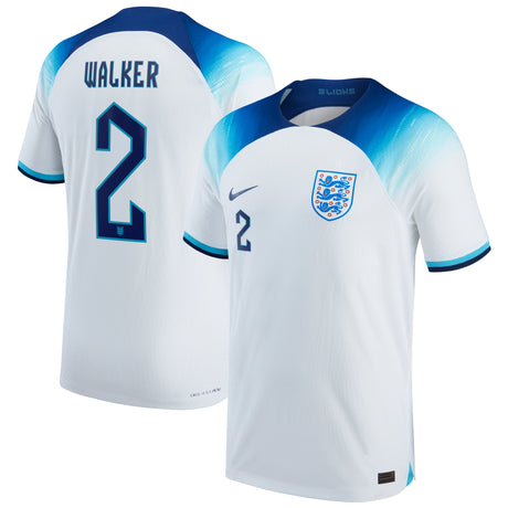 England Home Match Shirt 2022 with Walker 2 printing - Kit Captain