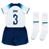 England Home Stadium Kit 2022 - Little Kids with Shaw 3 printing - Kit Captain