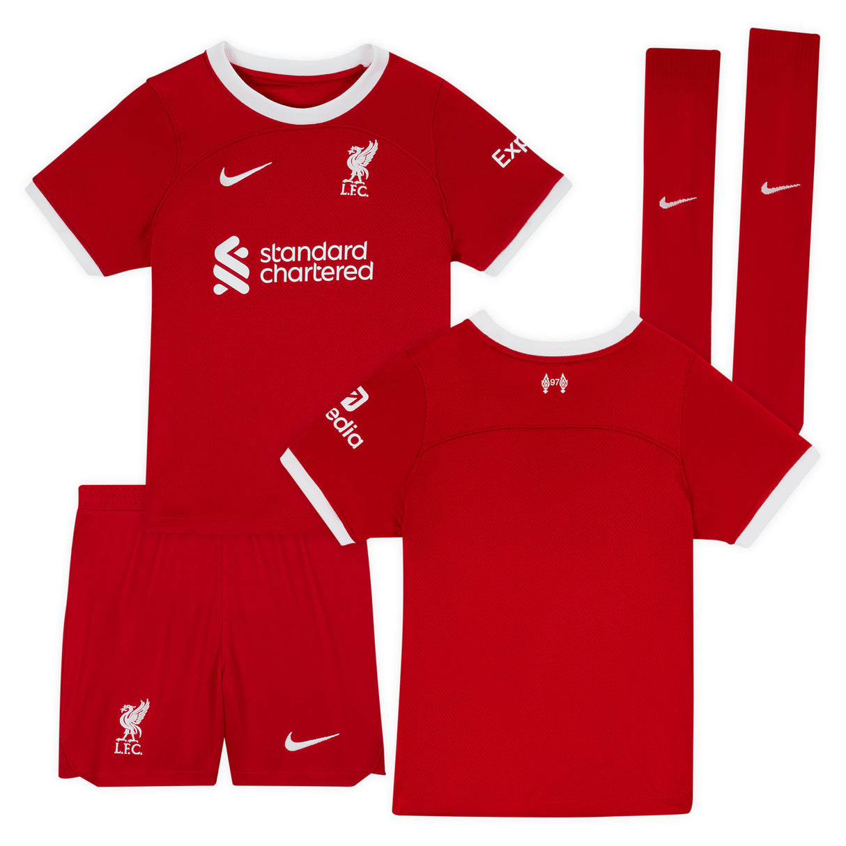 Liverpool Nike Home Stadium Kit - 2023-24 - Little Kids - Kit Captain