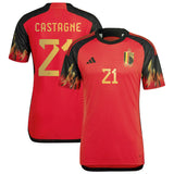 Belgium Home Authentic Shirt 2022 with Castagne 21 printing - Kit Captain