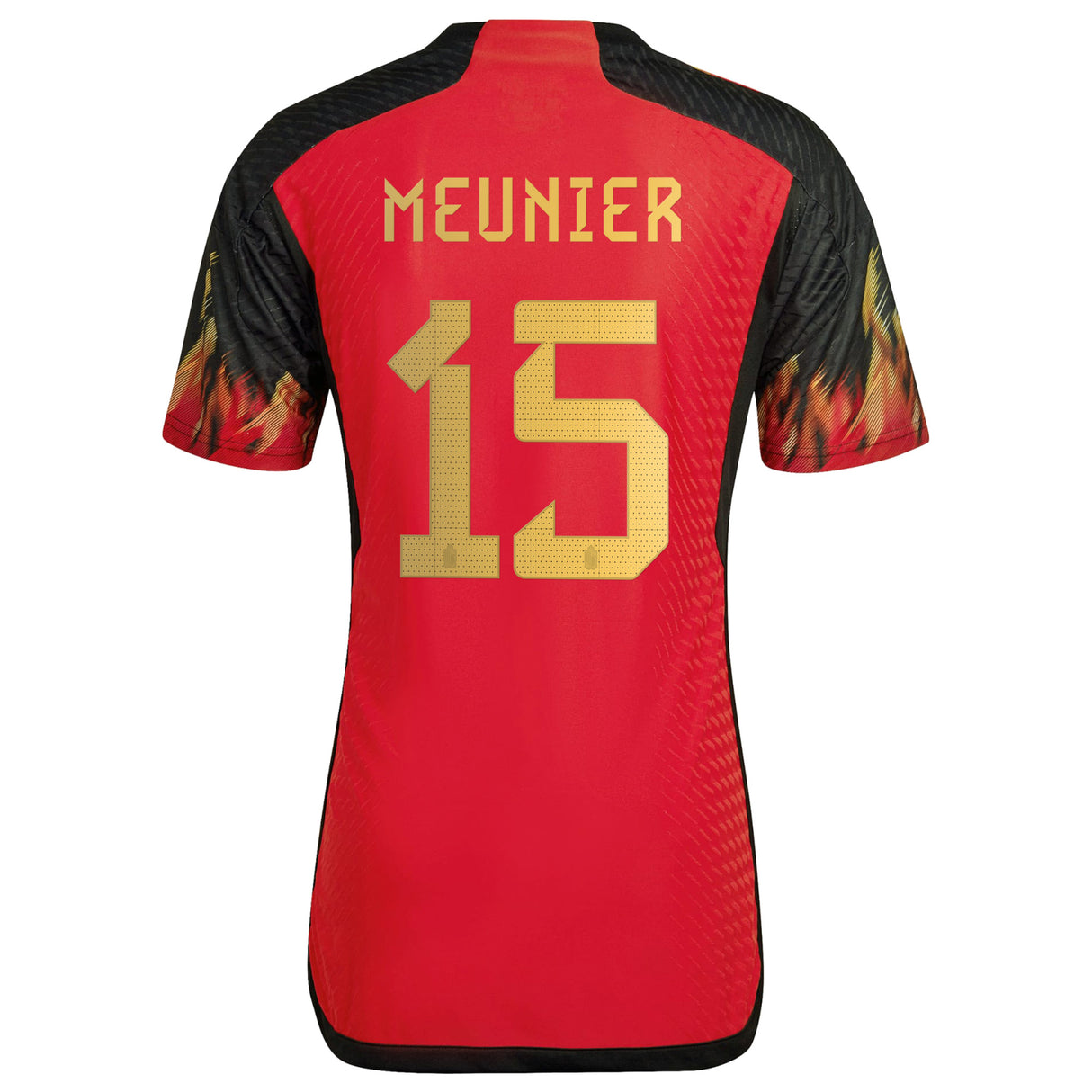 Belgium Home Authentic Shirt 2022 with Meunier 15 printing - Kit Captain