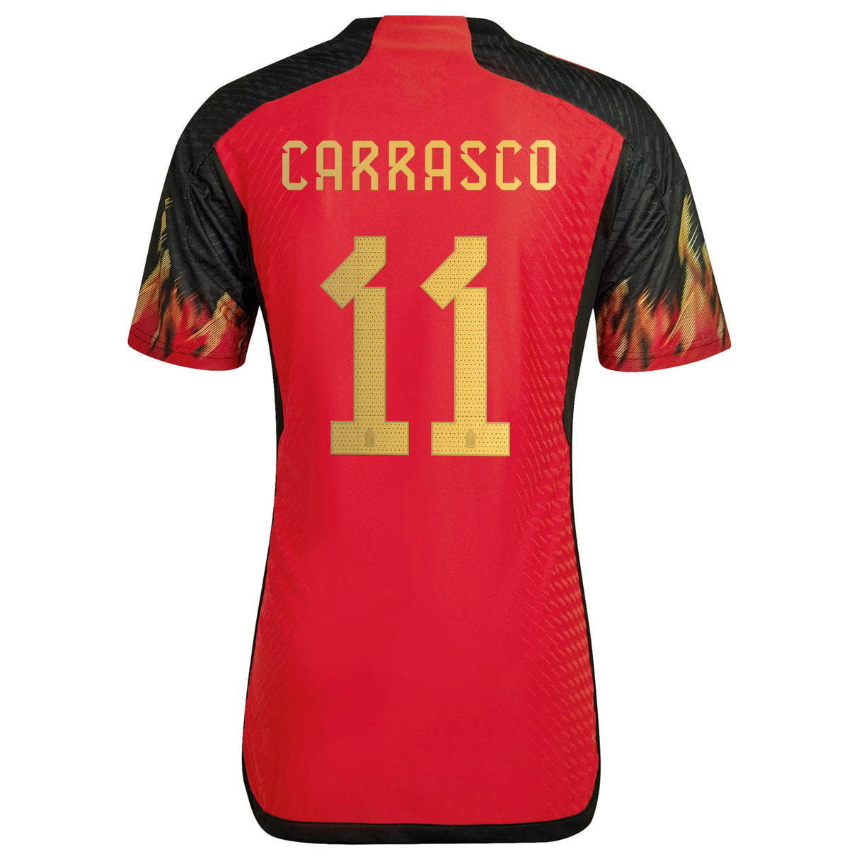 Belgium Home Authentic Shirt 2022 with Carrasco 11 printing - Kit Captain