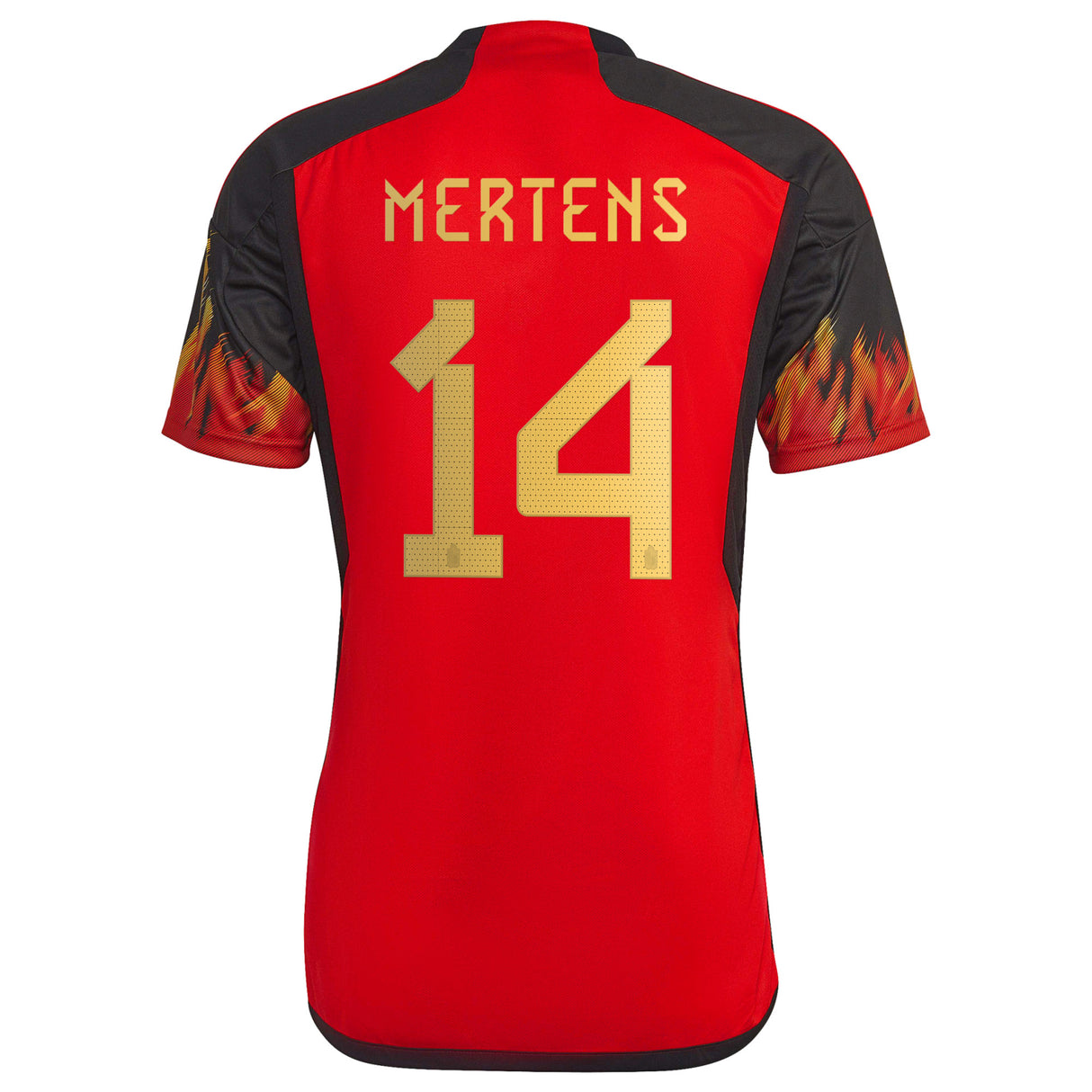 Belgium Home Shirt 2022 with Mertens 14 printing - Kit Captain