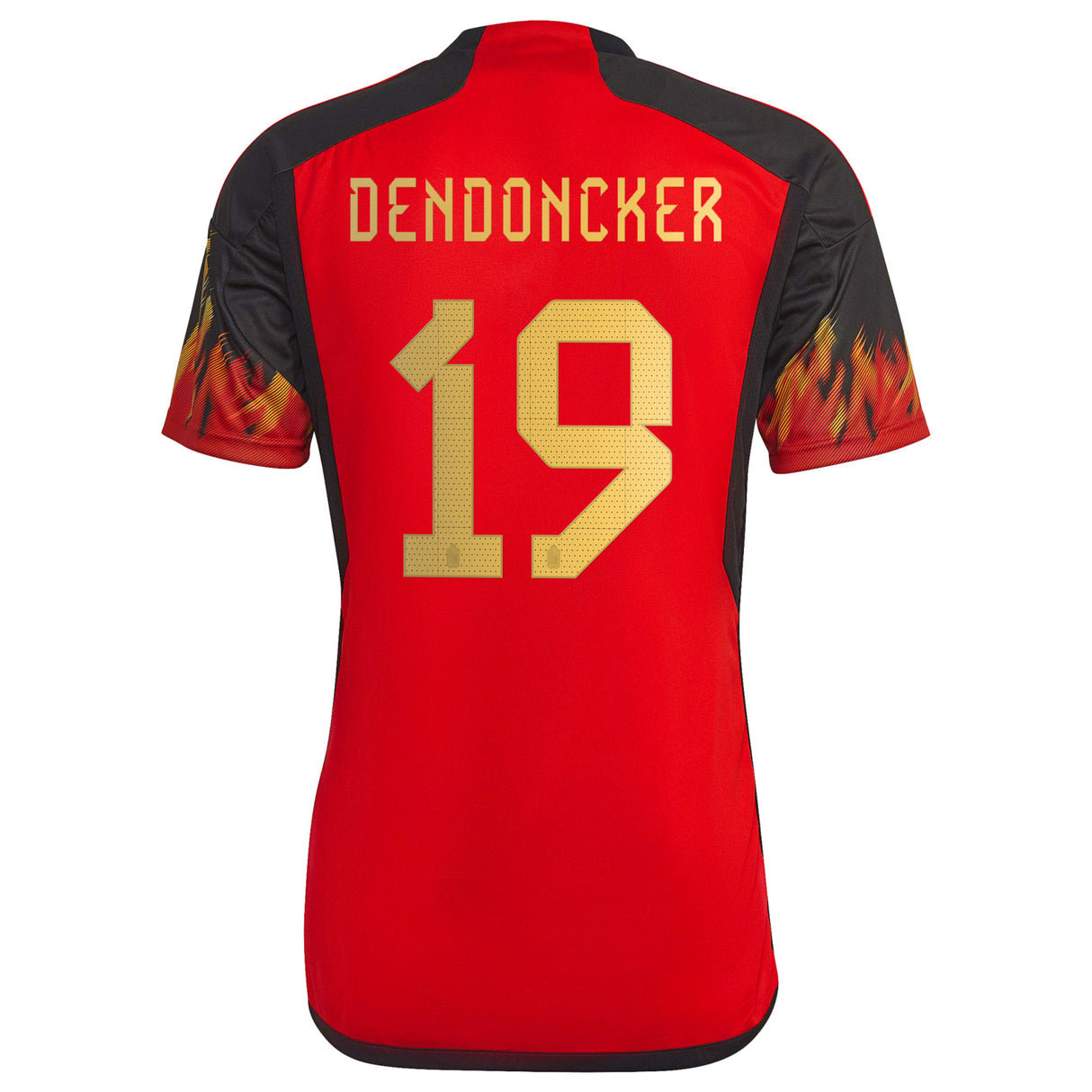 Belgium Home Shirt 2022 with Dendoncker 19 printing - Kit Captain