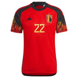 Belgium Home Shirt 2022 with De Ketelaere 22 printing - Kit Captain