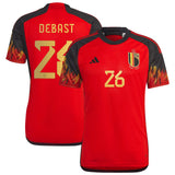 Belgium Home Shirt 2022 with Debast 26 printing - Kit Captain