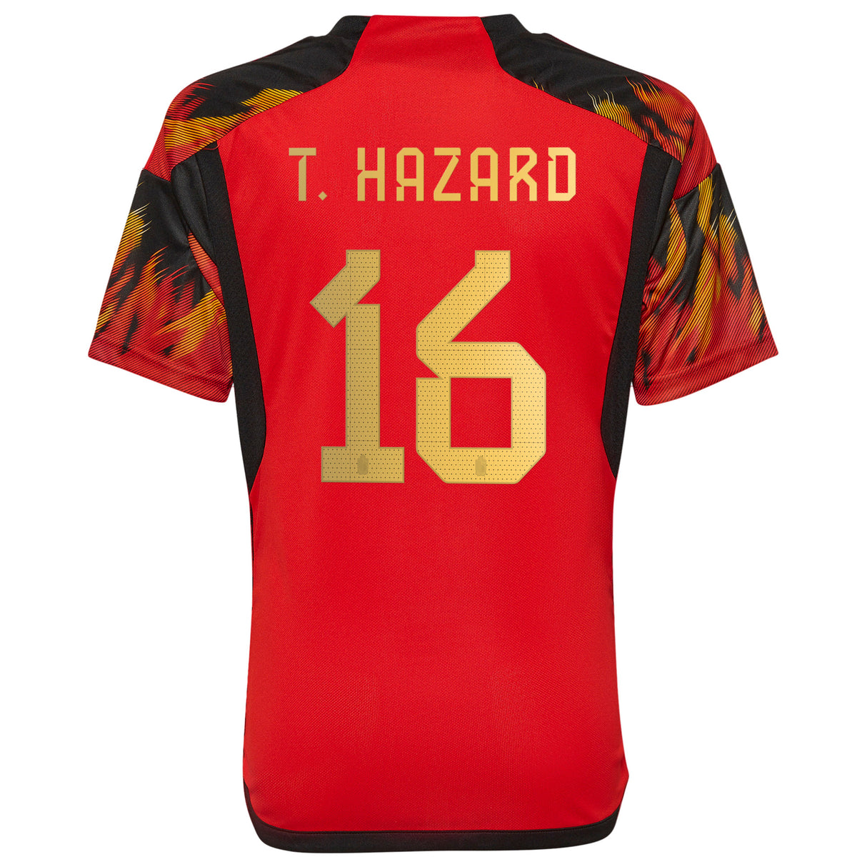 Belgium Home Shirt 2022 - Kids with T.Hazard 16 printing - Kit Captain