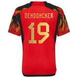 Belgium Home Shirt 2022 - Kids with Dendoncker 19 printing - Kit Captain