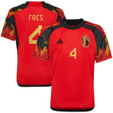 Belgium Home Shirt 2022 - Kids with Faes 4 printing - Kit Captain