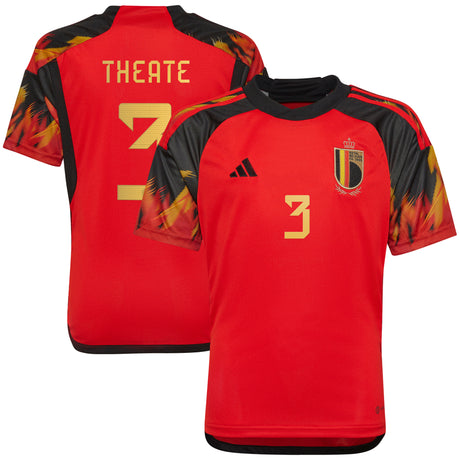 Belgium Home Shirt 2022 - Kids with Theate 3 printing - Kit Captain