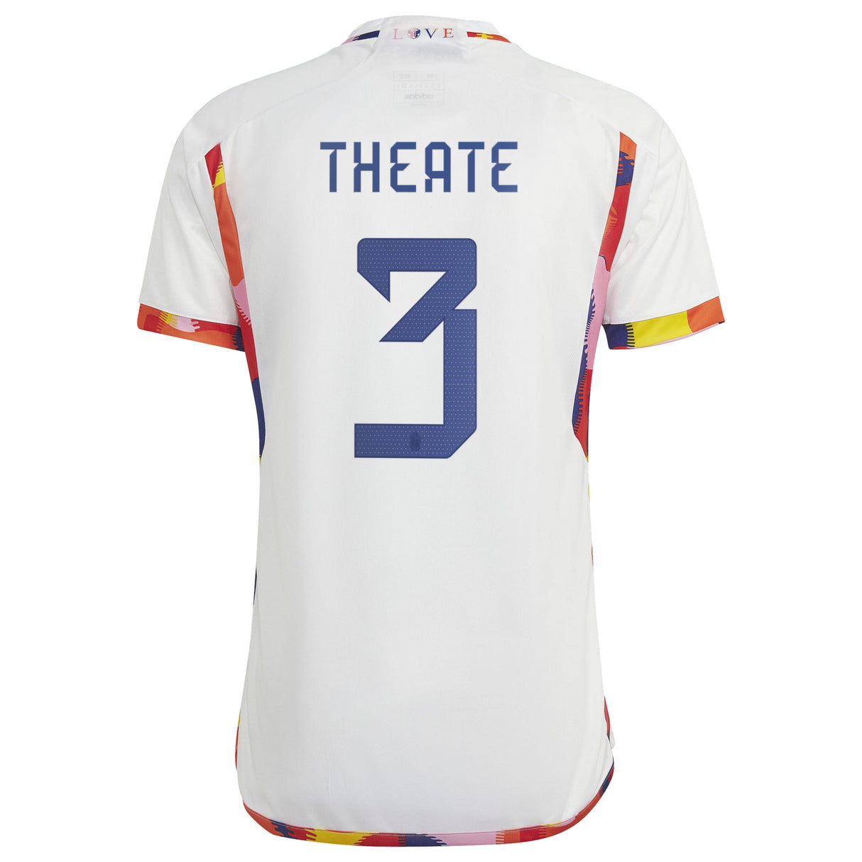 Belgium Away Shirt 2022 with Theate 3 printing - Kit Captain