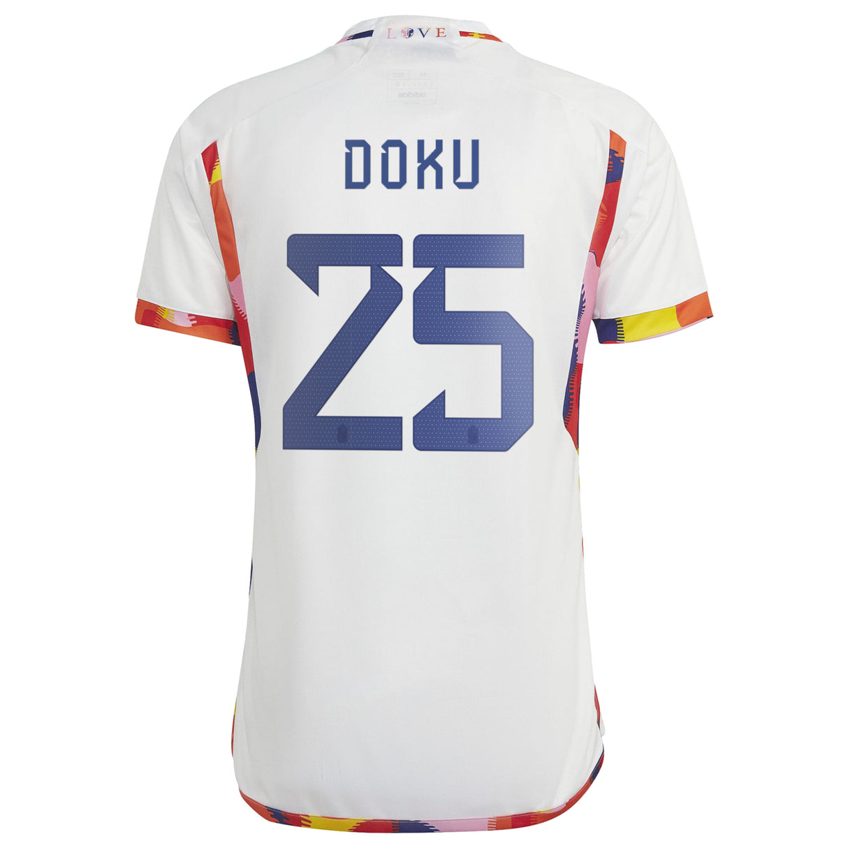 Belgium Away Shirt 2022 with Doku 25 printing - Kit Captain