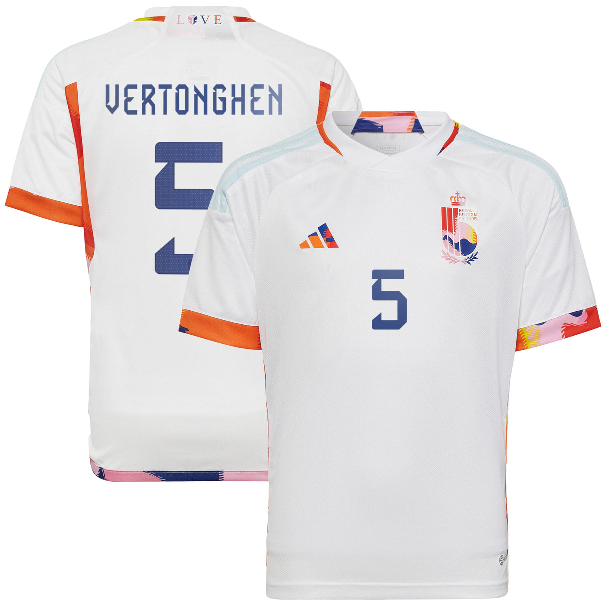 Belgium Away Shirt 2022 - Kids with Vertonghen 5 printing - Kit Captain