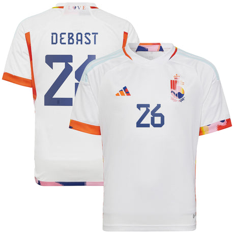 Belgium Away Shirt 2022 - Kids with Debast 26 printing - Kit Captain