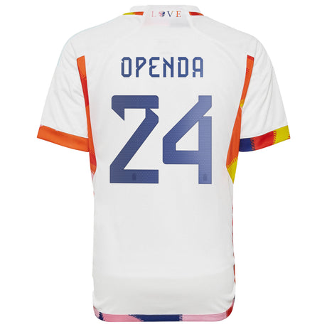 Belgium Away Shirt 2022 - Kids with Openda 24 printing - Kit Captain