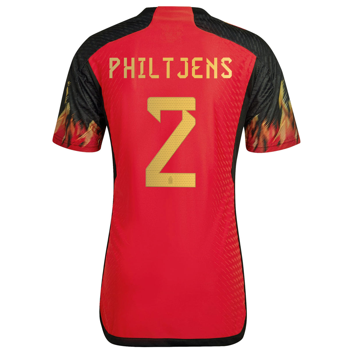 Belgium Home Authentic Shirt 2022 with Philtjens 2 printing - Kit Captain