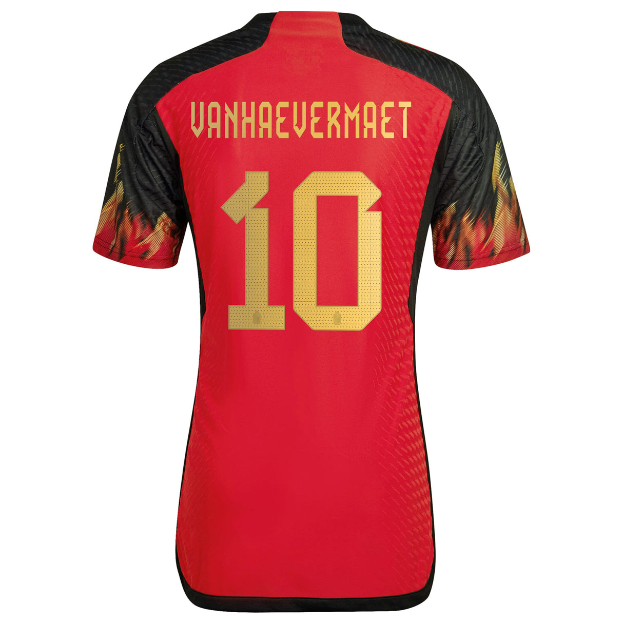 Belgium Home Authentic Shirt 2022 with Vanhaevermaet 10 printing - Kit Captain