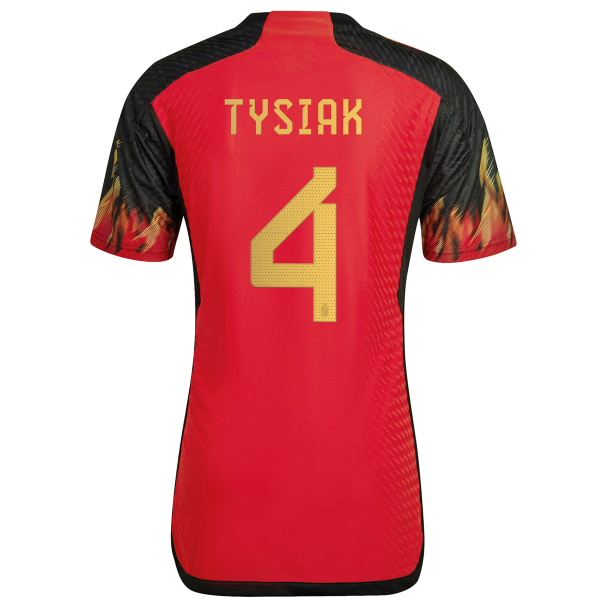 Belgium Home Authentic Shirt 2022 with Tysiak 4 printing - Kit Captain