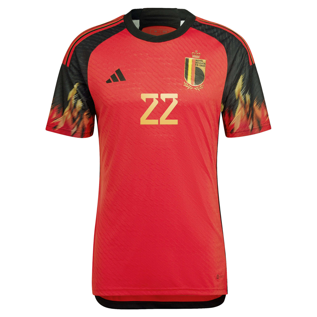 Belgium Home Authentic Shirt 2022 with Deloose 22 printing - Kit Captain