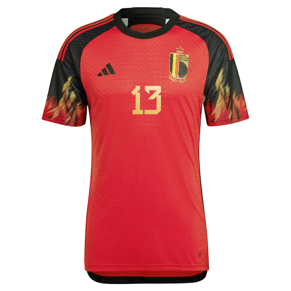 Belgium Home Authentic Shirt 2022 with Dhont 13 printing - Kit Captain