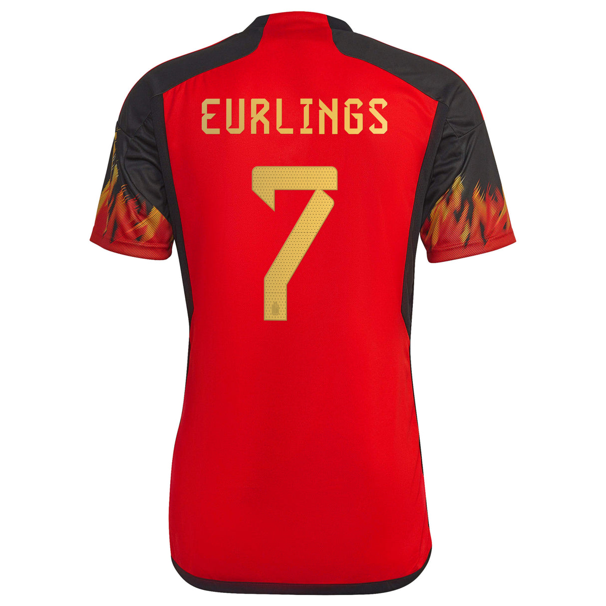 Belgium Home Shirt 2022 with Eurlings 7 printing - Kit Captain