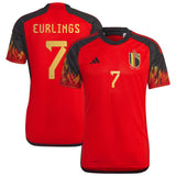 Belgium Home Shirt 2022 with Eurlings 7 printing - Kit Captain