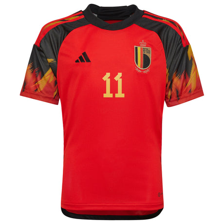 Belgium Home Shirt 2022 - Kids with Cayman 11 printing - Kit Captain