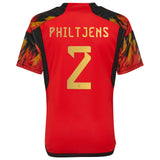 Belgium Home Shirt 2022 - Kids with Philtjens 2 printing - Kit Captain