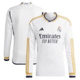 Real Madrid adidas Home Shirt 2023-24 - Long Sleeve - Kit Captain