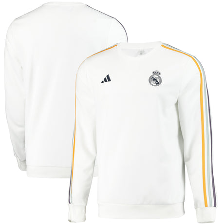 Real Madrid adidas Training Sweat Top - White - Kit Captain