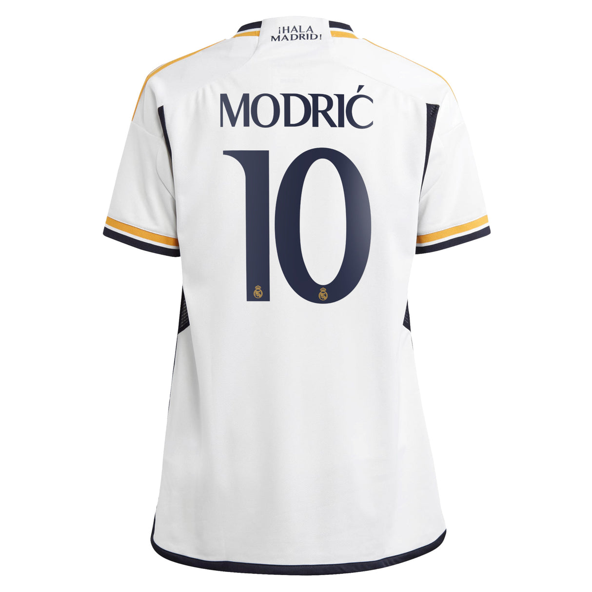 Real Madrid adidas Home Shirt 2023-24 - Kids with Modric 10 printing - Kit Captain