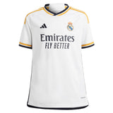 Real Madrid adidas Home Shirt 2023-24 - Kids with Valverde 15 printing - Kit Captain