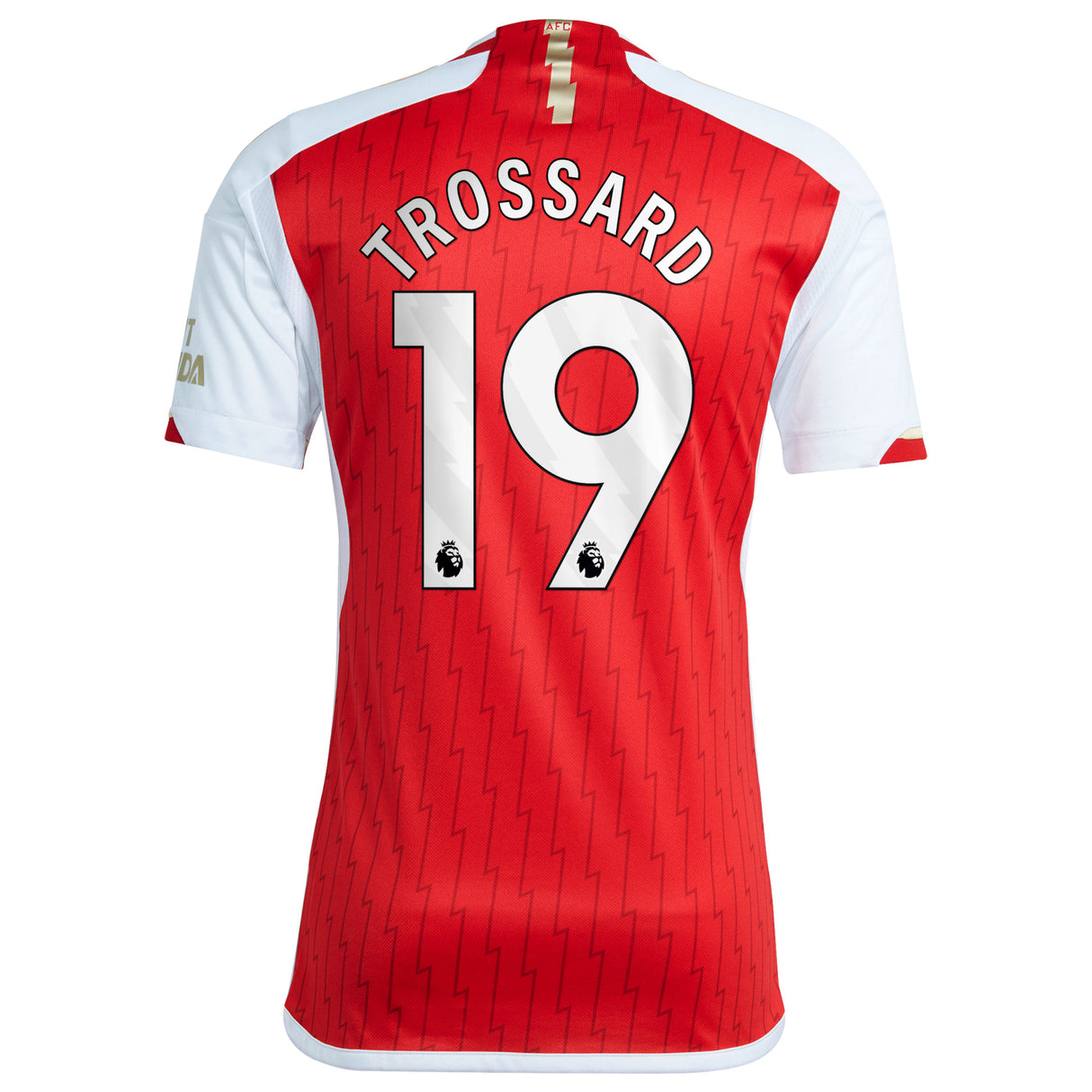 Arsenal adidas Home Shirt 2023-24 with Trossard 19 printing - Kit Captain