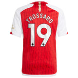 Arsenal adidas Home Shirt 2023-24 - Kids with Trossard 19 printing - Kit Captain