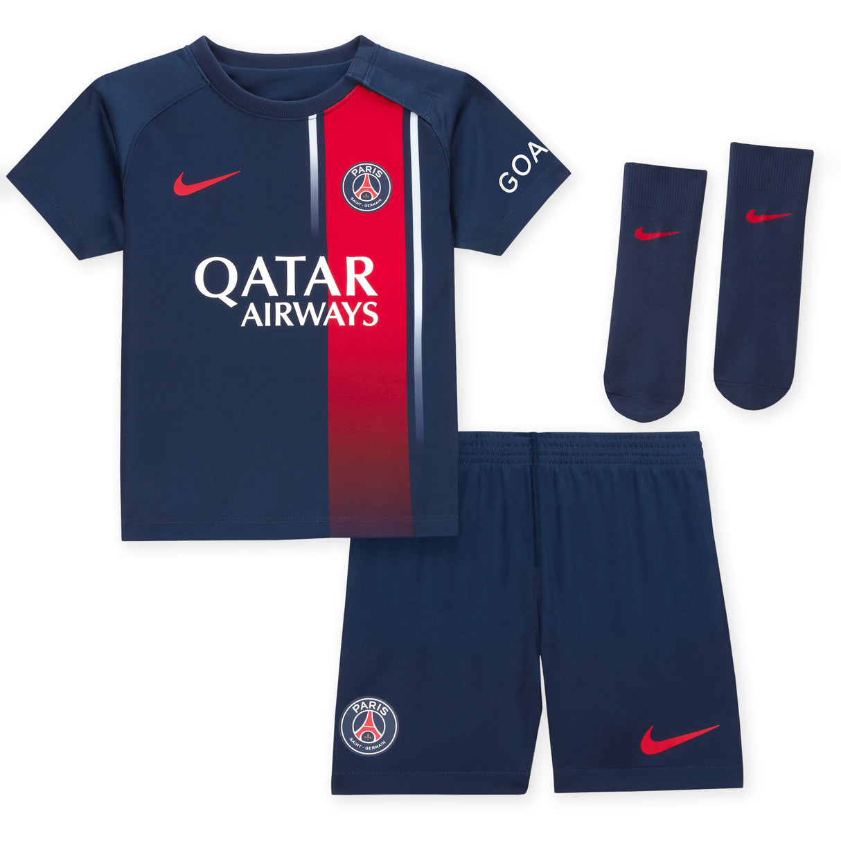 Paris Saint-Germain Nike Home Stadium Kit 2023-24 - Infant with Hakimi 2 printing - Kit Captain