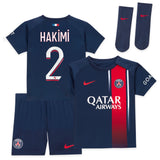 Paris Saint-Germain Nike Home Stadium Kit 2023-24 - Infant with Hakimi 2 printing - Kit Captain