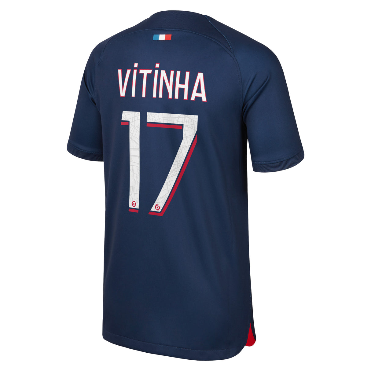 Paris Saint-Germain Nike Home Stadium Shirt 2023-24 - Kids with Vitinha 17 printing - Kit Captain