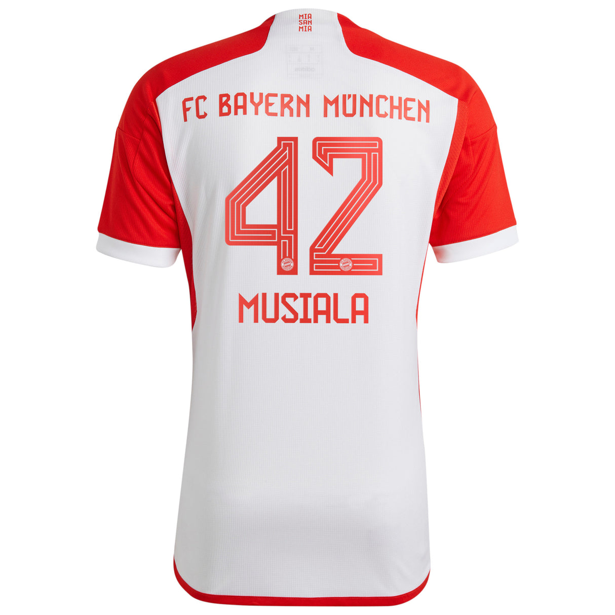 FC Bayern adidas Home Shirt 2023-24 - Kids with Musiala 42 printing - Kit Captain