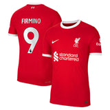 Liverpool Nike Home Dri Fit Adv Match Shirt - 2023-24 with Firmino 9 printing - Kit Captain