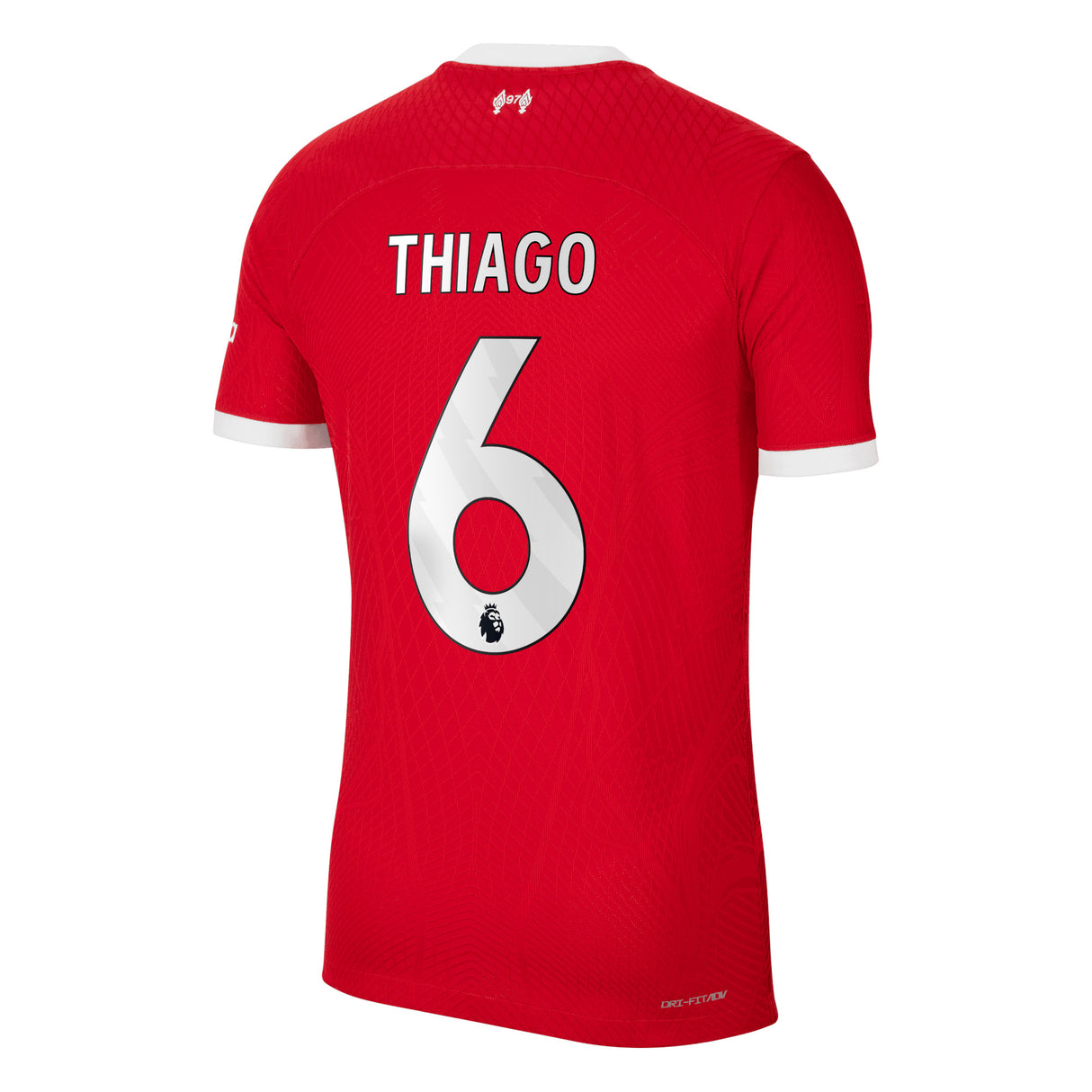 Liverpool Nike Home Dri Fit Adv Match Shirt - 2023-24 with Thiago 6 printing - Kit Captain