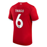 Liverpool Nike Home Stadium Shirt - 2023-24 with Thiago 6 printing - Kit Captain