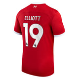 Liverpool Nike Home Stadium Shirt - 2023-24 with Elliott 19 printing - Kit Captain