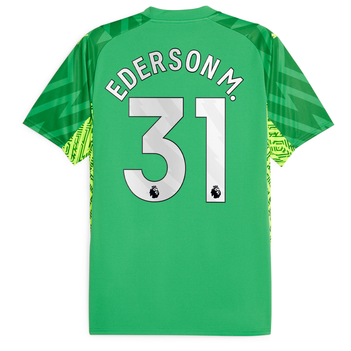 Manchester City Puma Goalkeeper Shirt 2023-24 with Ederson M. 31 printing - Kit Captain