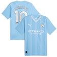 Manchester City Puma Home Authentic Shirt 2023-24 with Grealish 10 printing - Kit Captain